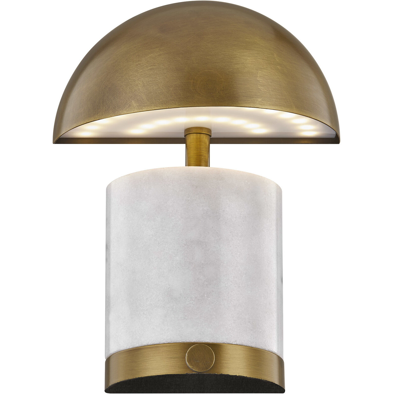 Cora 9.88 inch 2.30 watt Brass Portable Rechargeable Table Lamp Portable Light, Coco & Dash