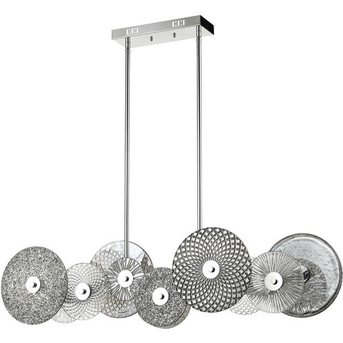 Dream Catcher LED 48 inch Chrome with Gray Chandelier Ceiling Light