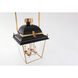 Chapman & Myers Coventry 4 Light 19 inch Matte Black and Antique-Burnished Brass Lantern Pendant Ceiling Light, Medium