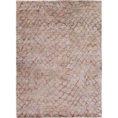 Platinum 132 X 96 inch Eggplant, Medium Gray, Tan, Mauve Rug
