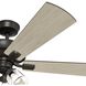 Crestfield 52 inch Noble Bronze with Bleached Grey Pine/Greyed Walnut Blades Ceiling Fan
