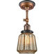 Franklin Restoration Chatham 1 Light 6 inch Antique Copper Sconce Wall Light in Mercury Glass