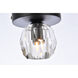 Eren 1 Light 5 inch Black Flush Mount Ceiling Light