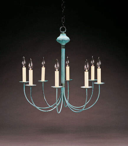 Hunter 8 Light 23 inch Antique Brass Chandelier Ceiling Light