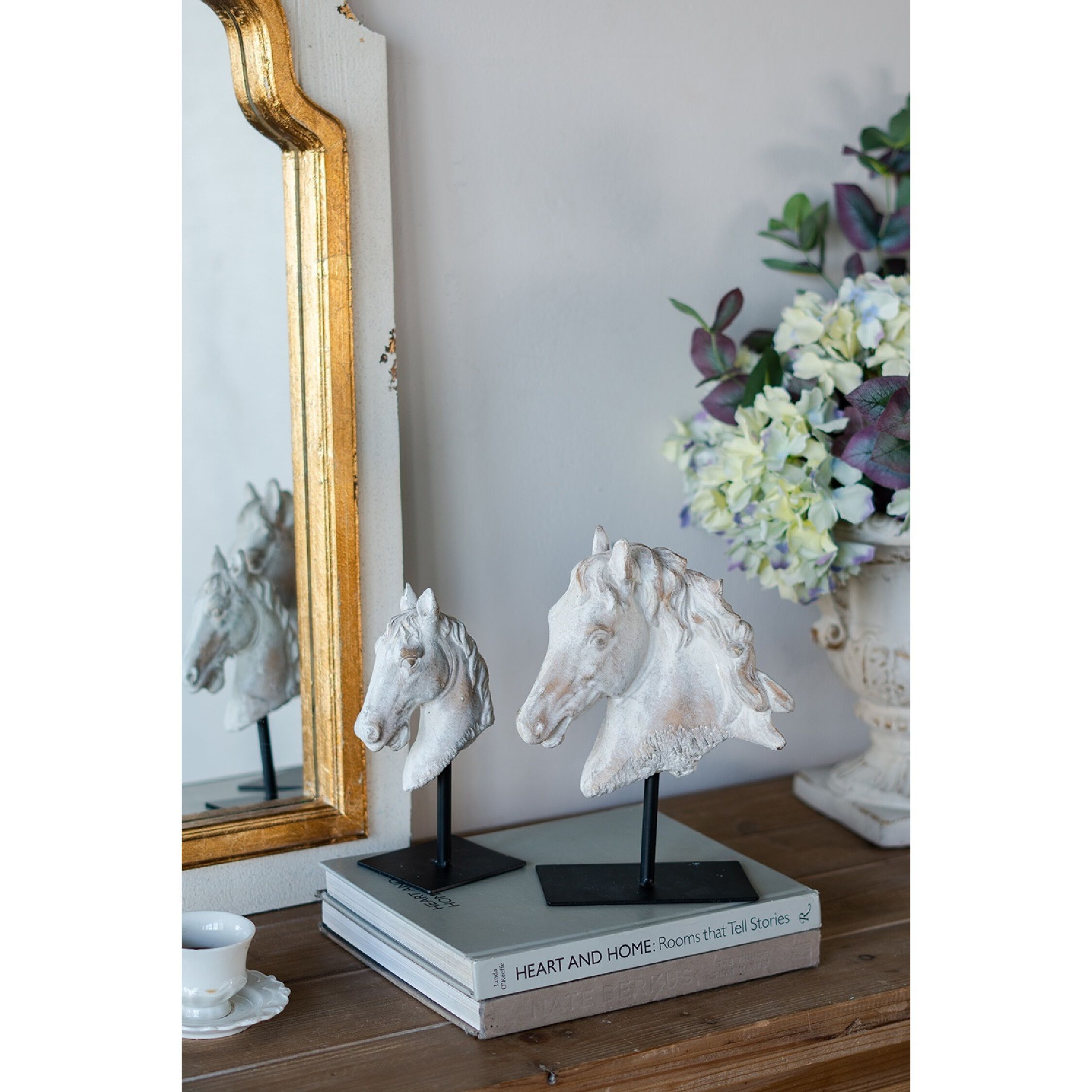 Anita Gray/Gold/Black Outdoor Statue