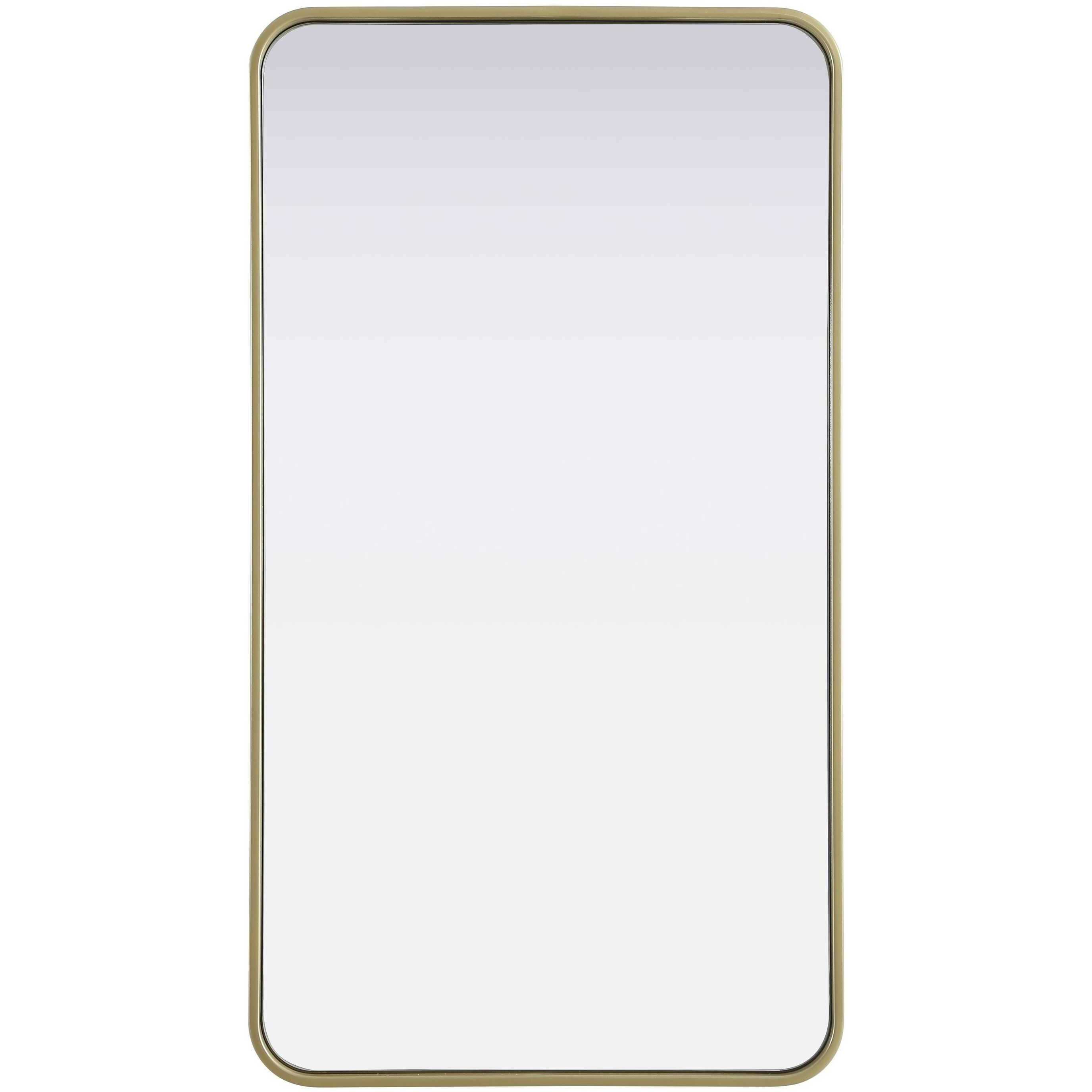 Remy 40 X 22 inch Brass Mirror