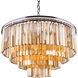 Sydney 17 Light 32 inch Polished Nickel Pendant Ceiling Light in Golden Teak, Urban Classic