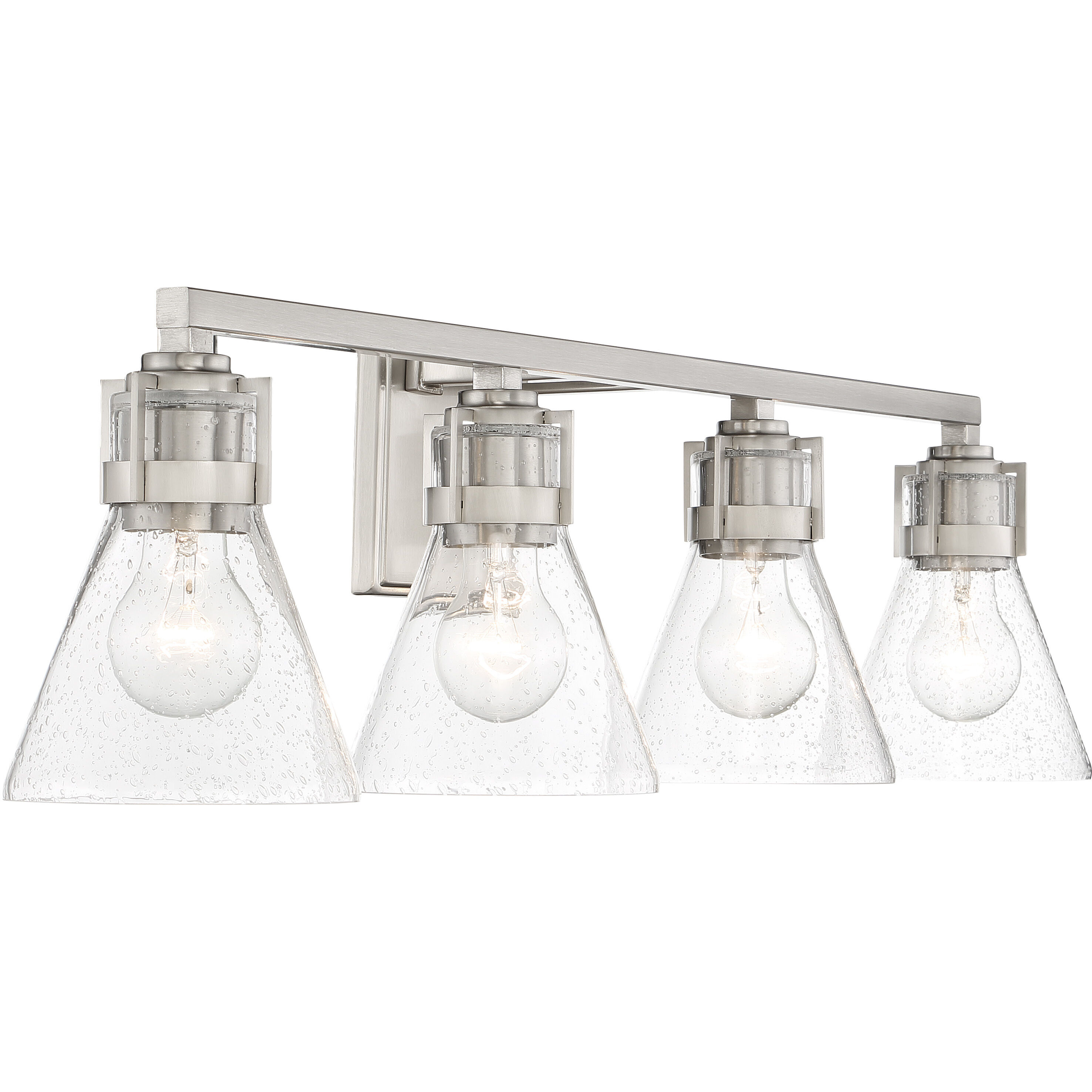 Chatham Square 4 Light 33 inch Brushed Nickel Bath Light Wall Light