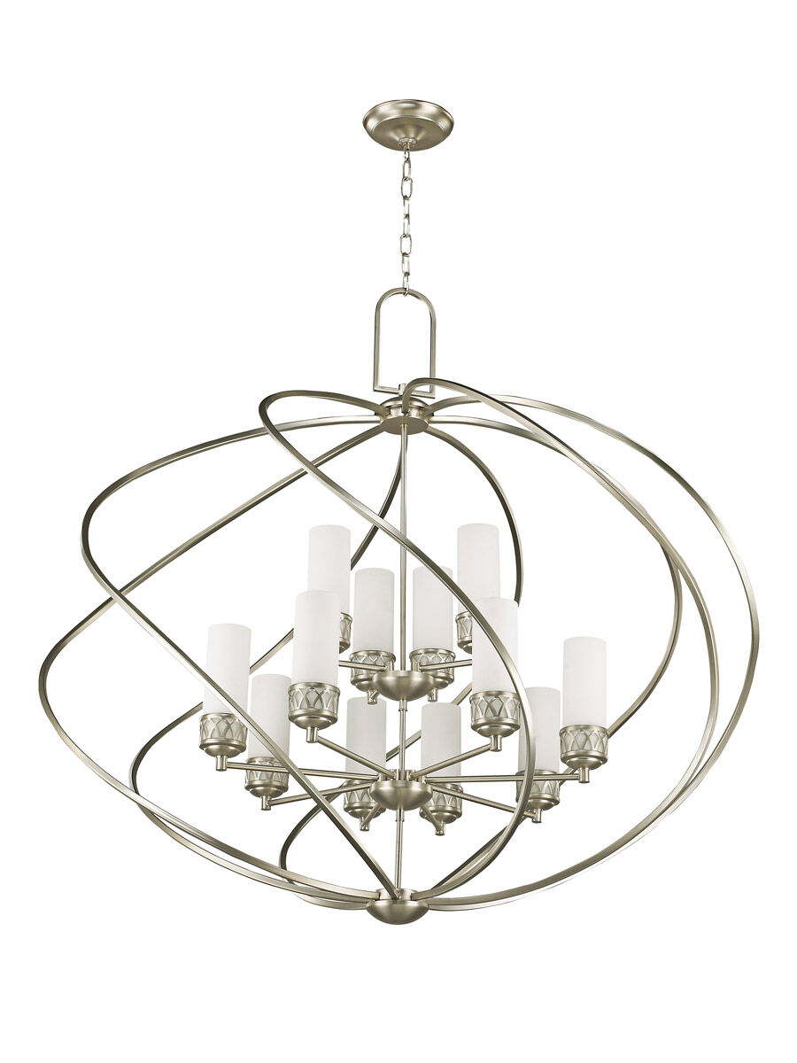 Westfield 12 Light 42 inch Brushed Nickel Foyer Chandelier Ceiling Light
