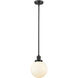 Franklin Restoration Beacon 1 Light 8 inch Oil Rubbed Bronze Mini Pendant Ceiling Light in Incandescent, Matte White, Franklin Restoration