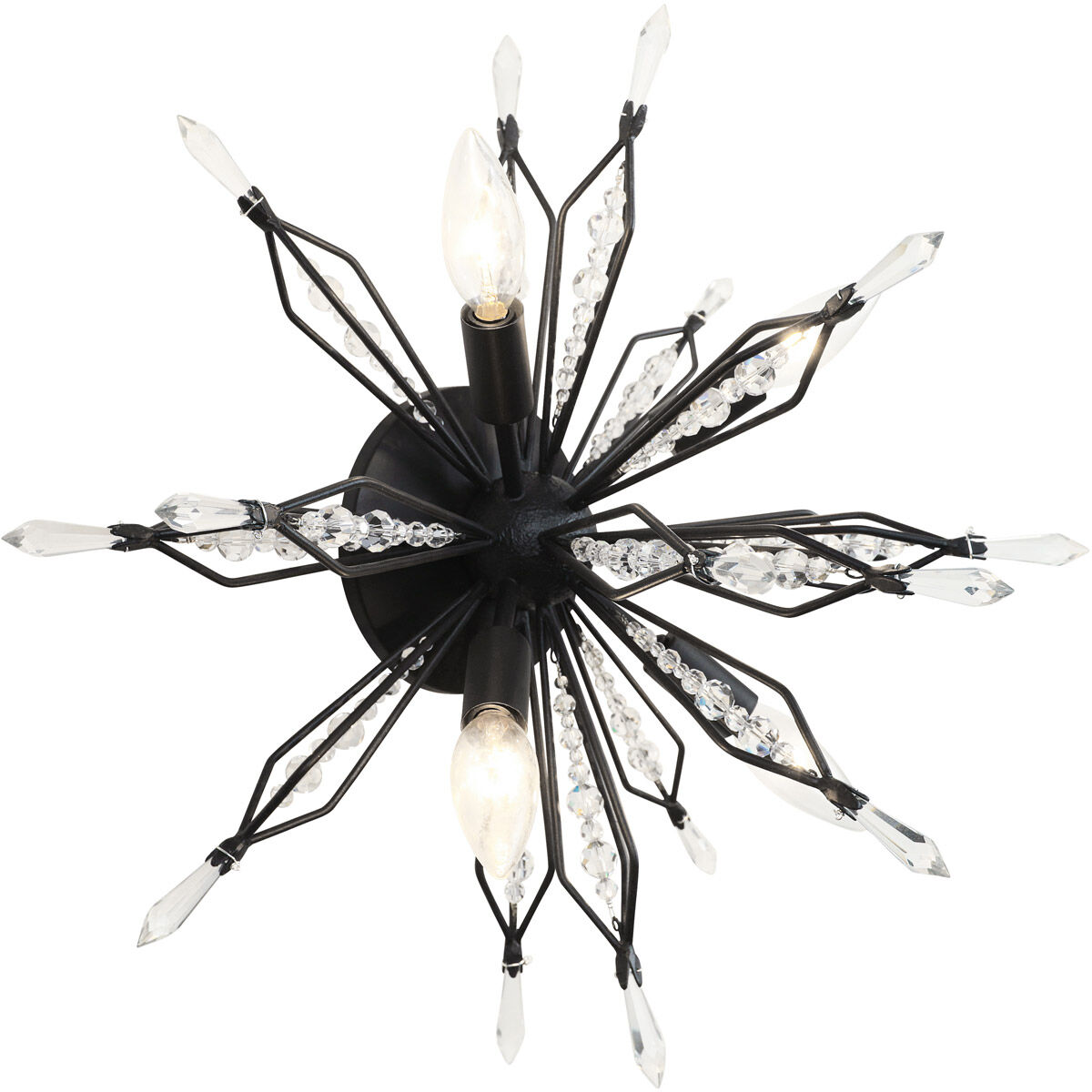 Orbital 4 Light 18.3 inch Carbon Semi-Flush Ceiling Light