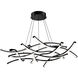 Divergence LED 43.75 inch Black Chandelier Ceiling Light, dweLED
