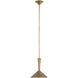 AERIN Rosetta LED 12 inch Hand-Rubbed Antique Brass Pendant Ceiling Light, Medium