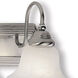 Belmont 6 Light 48 inch Brushed Nickel & Polished Chrome Vanity Sconce Wall Light
