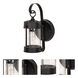 Brentwood 1 Light 10.63 inch Textured Black Outdoor Wall Lantern