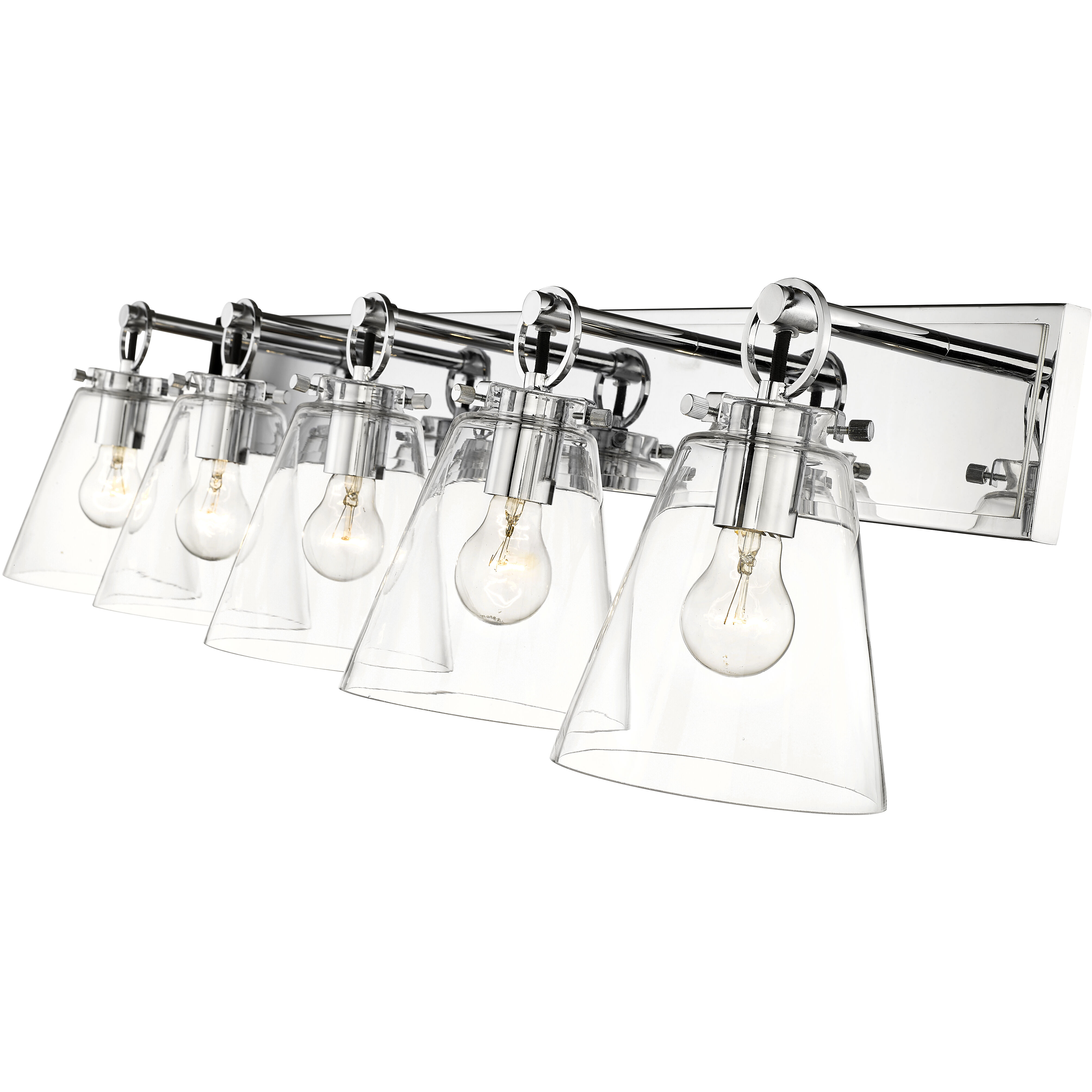 Harper 5 Light 39.75 inch Chrome Vanity Wall Light