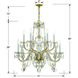 Traditional Crystal 12 Light 31 inch Polished Brass Chandelier Ceiling Light
