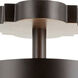 Wyatt 3 Light 16 inch Noir Flush Mount Ceiling Light, Semi-Flush Convertible