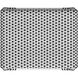Robias Rectangular Rattan 24.5" Counter Stool in White and Black Dot