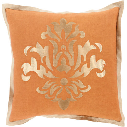 Cosette 20 inch Burnt Orange, Beige Pillow Kit