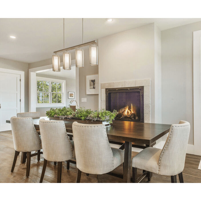 Uptown Mesh LED 43.3 inch Matte Black Linear Pendant Ceiling Light in Frosted, 2700K LED