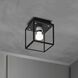 Caged Wet LED 6.81 inch Black / Steel Outdoor Semi-Flush Mount