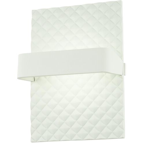 Quilted LED 6.5 inch Matte White ADA Wall Sconce Wall Light