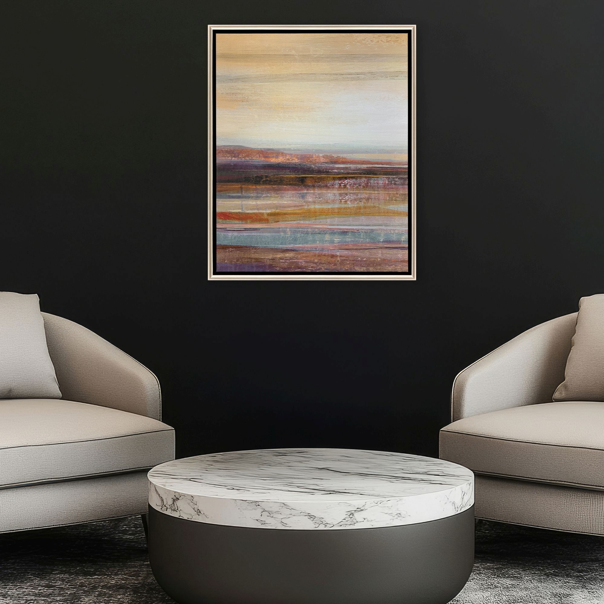 Santa Fe Yellow and Purple and Rust and Turquoise Canvas