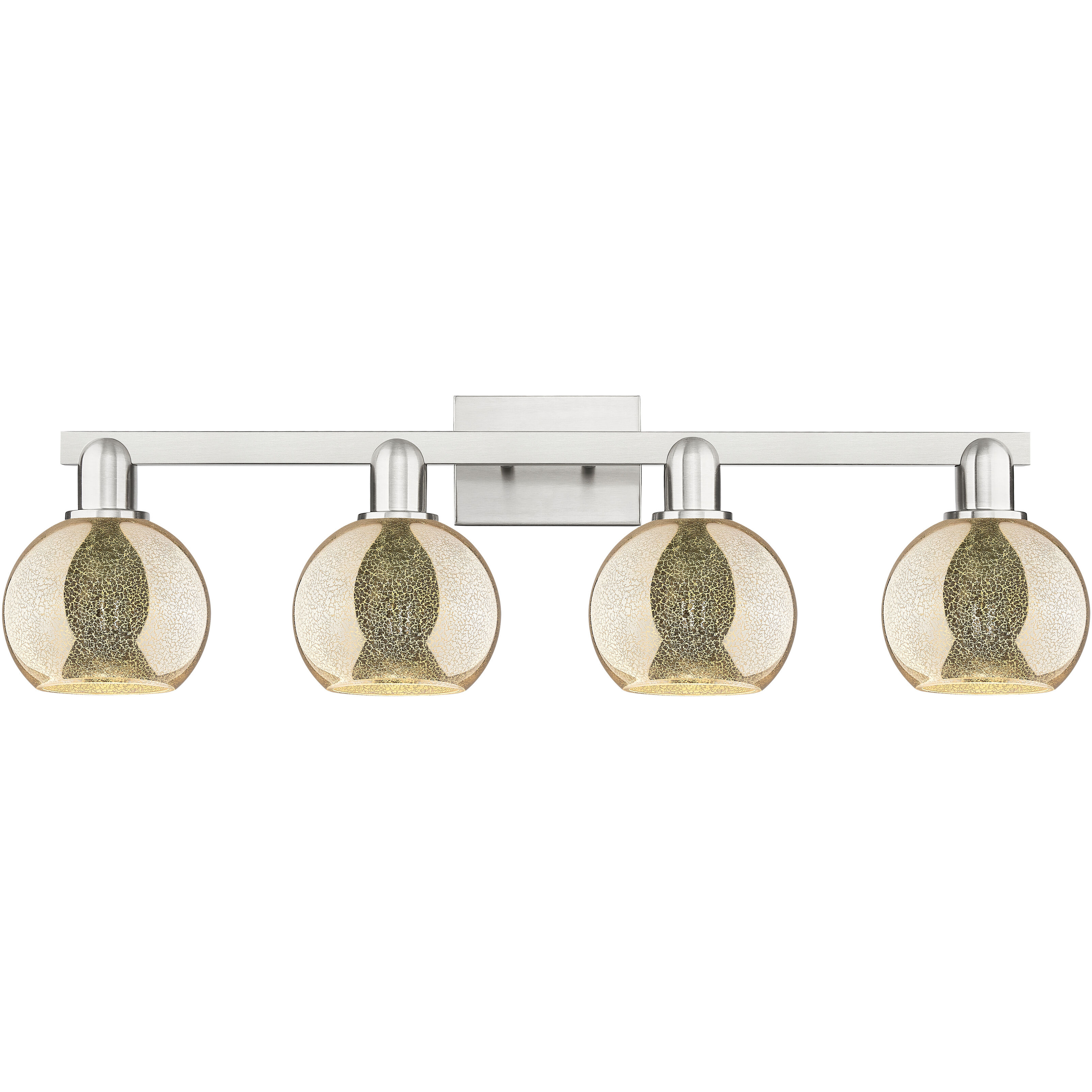 Arcadia Athens 4 Light 32.88 inch Brushed Satin Nickel Bath Vanity Light Wall Light in Mercury