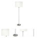 Fineas 65.38 inch 150 watt Clear Glass with Polished Nickel Floor Lamp Portable Light in Ascot White