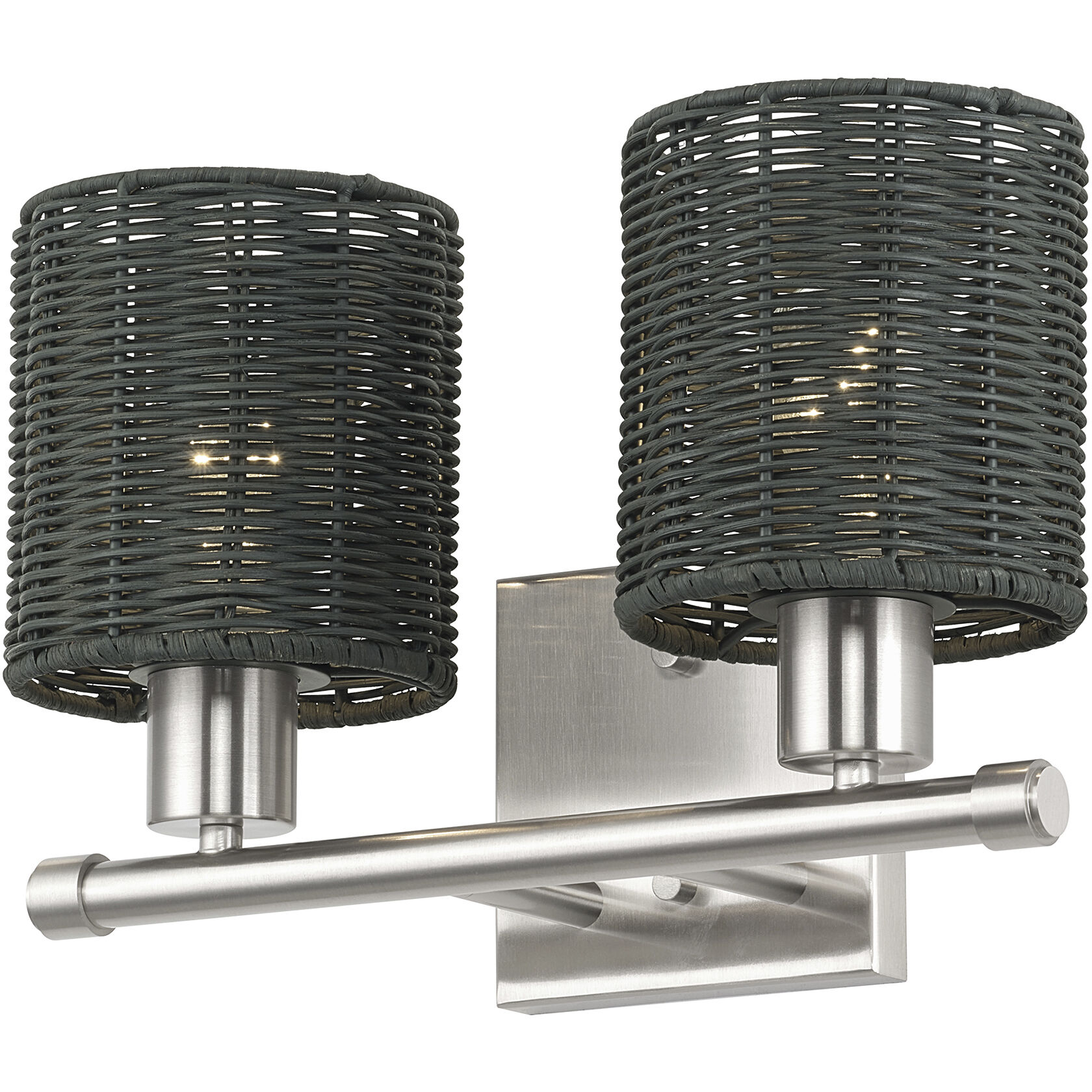 Weavington 2 Light 14 inch Brushed Nickel Vanity Wall Sconce Wall Light