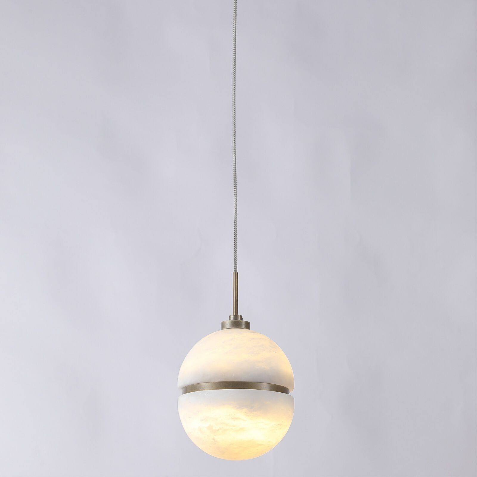 Sedona 1 Light 5 inch Alabster and Aged Brass Pendant Ceiling Light