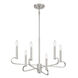 Summit 6 Light 26 inch Brushed Nickel Chandelier Ceiling Light