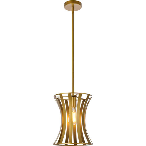 Lily 1 Light 10 inch Brass Pendant Ceiling Light