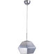 Canada 1 Light 12 inch Chrome Single Pendant Lighting Ceiling Light