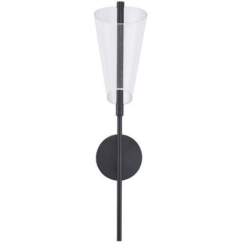 Mulberry LED 5.38 inch Black and Light Guide Wall Sconce Wall Light