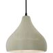 Radiance 1 Light 11.5 inch Celadon Green Crackle and Matte Black Pendant Ceiling Light