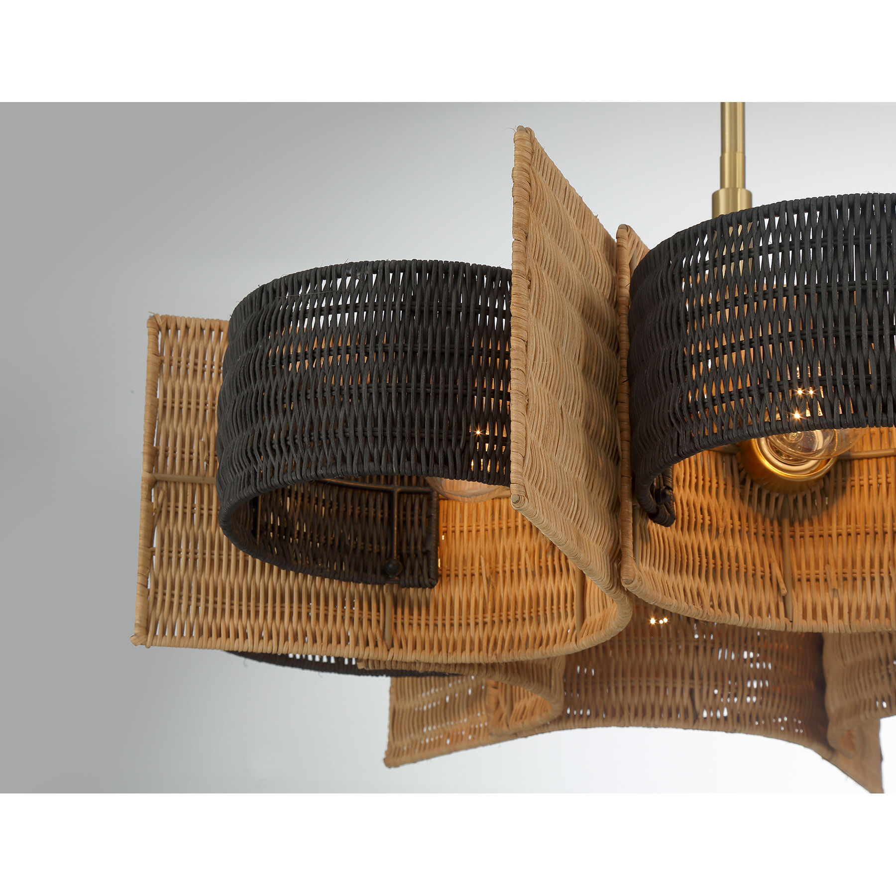 Espacio 6 Light 28 inch Warm Brass Chandelier Ceiling Light