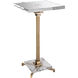 Richelieu 25 X 13 inch Brushed Brass Plating and Crystal Drink Table