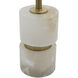 Ipori 34 inch 60 watt White/Brass Table Lamp Portable Light