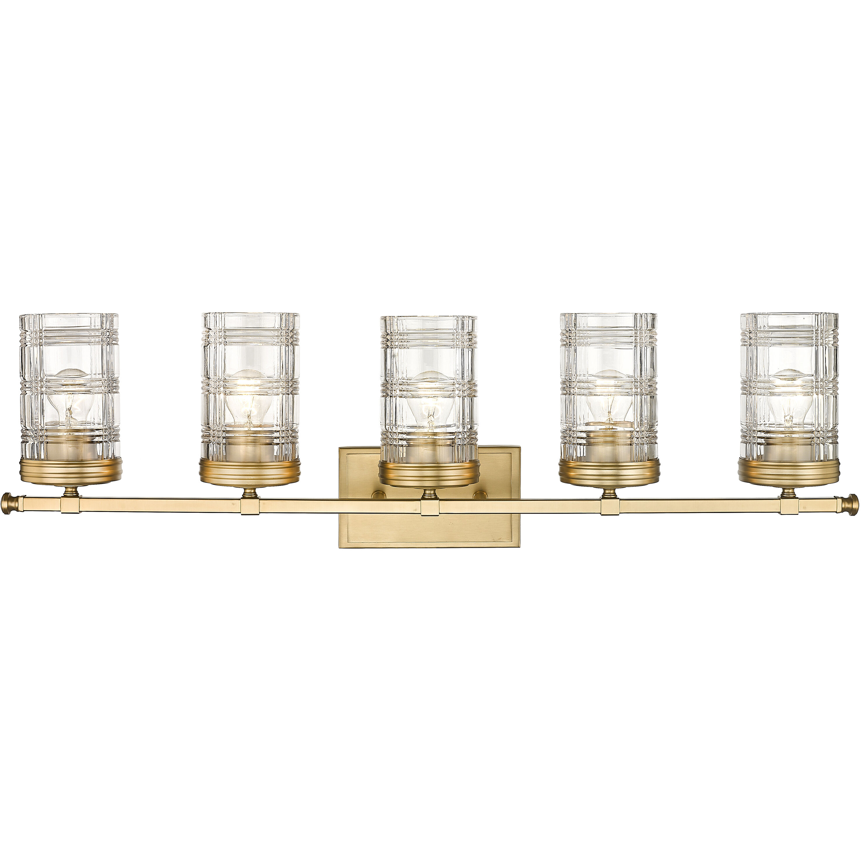 Archer 5 Light 38 inch Heirloom Gold Vanity Wall Light