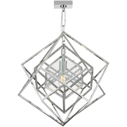 Kelly Wearstler Cubist 1 Light 22.5 inch Polished Nickel Chandelier Ceiling Light, Small