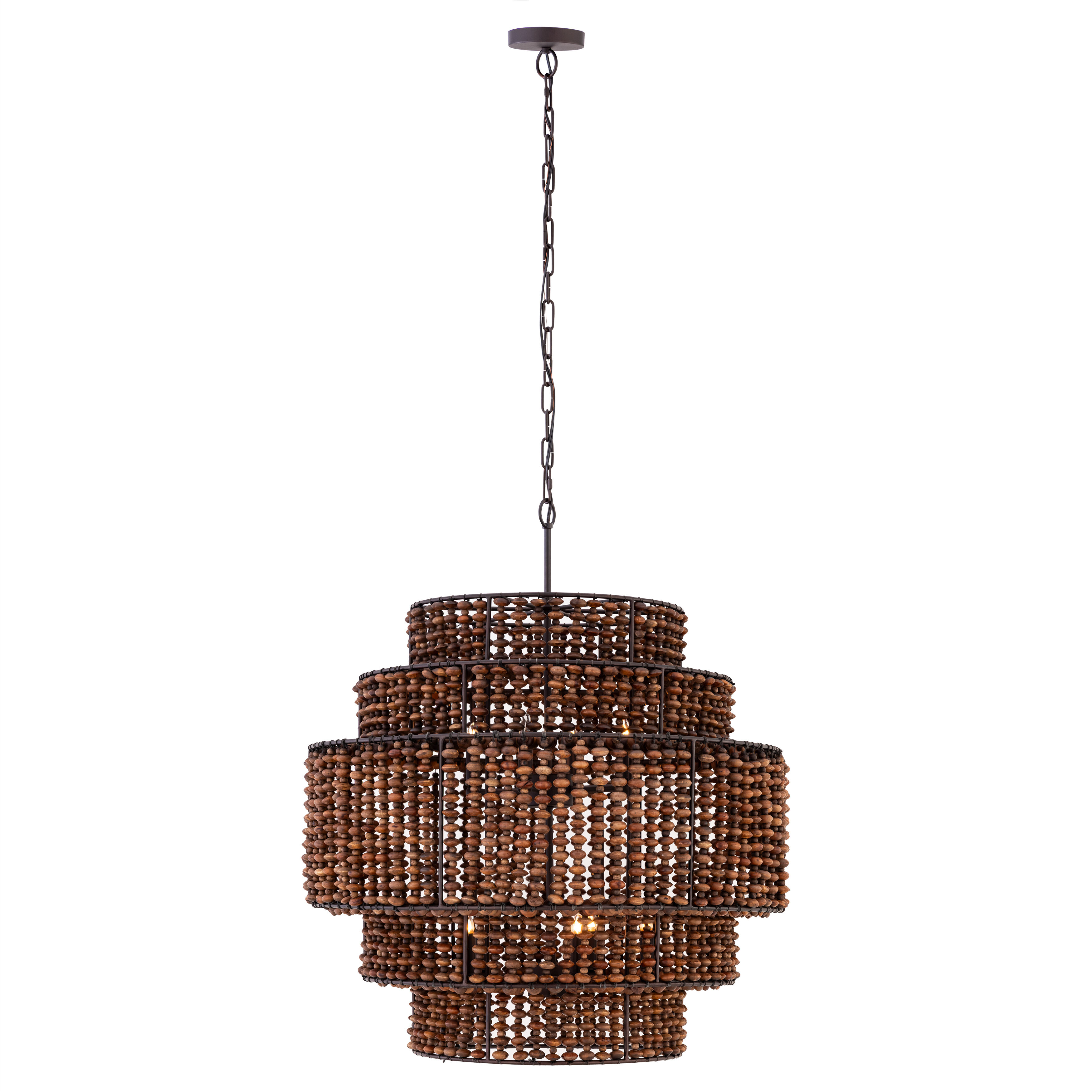 Beaudelle 9 Light 30 inch Dark Bronze Pendant Ceiling Light