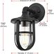 Hugo 1 Light 11.5 inch Black Outdoor Wall Sconce
