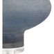 Skye 28 inch 9 watt Frosted Blue with Clear and Polished Nickel Table Lamp Portable Light