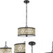 Carmel 2 Light 14.5 inch Rust and Antique Brass Chandelier Ceiling Light, Convertible to Semi-Flush