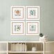 Coastline Green and Orange and Pink and Teal Framed Art