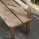 Escape Weathered Teak and Pebble Outdoor Bench
