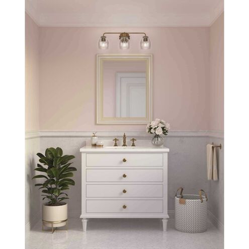 Quillan 3 Light 23.87 inch Gold Ombre Bathroom Vanity Light Wall Light