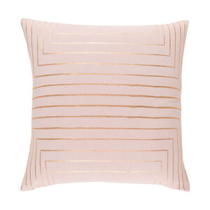Crescent 22 X 22 inch Blush and Gold Pillow